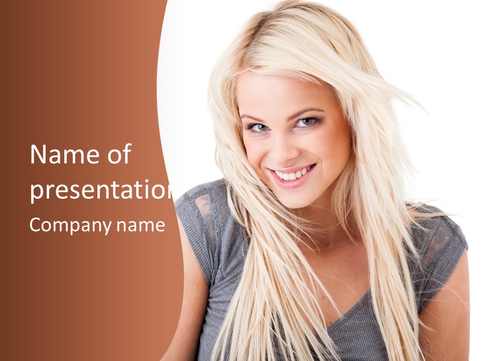 Face Girl Toothy PowerPoint Template