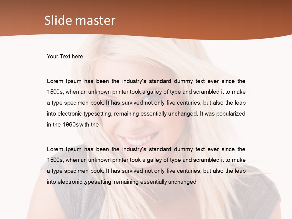 Face Girl Toothy PowerPoint Template