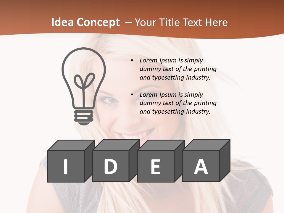 Face Girl Toothy PowerPoint Template