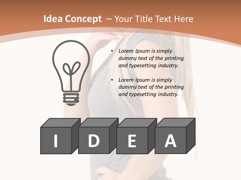 Woman Smiling Natural PowerPoint Template