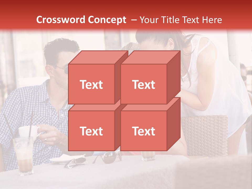 Fun Sunglasses Coffee Bar PowerPoint Template