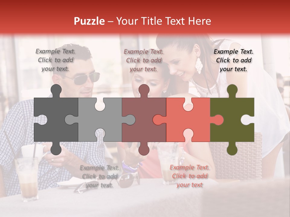 Fun Sunglasses Coffee Bar PowerPoint Template