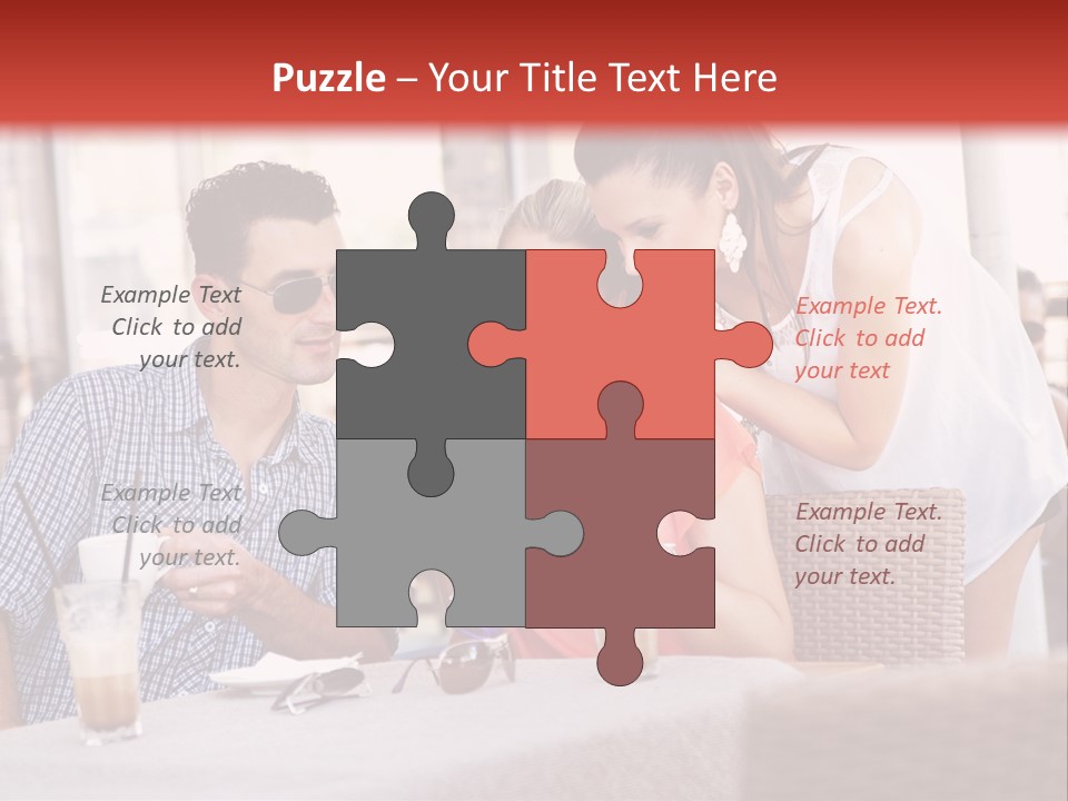 Fun Sunglasses Coffee Bar PowerPoint Template