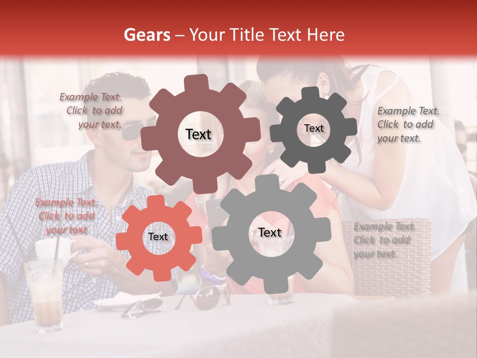 Fun Sunglasses Coffee Bar PowerPoint Template