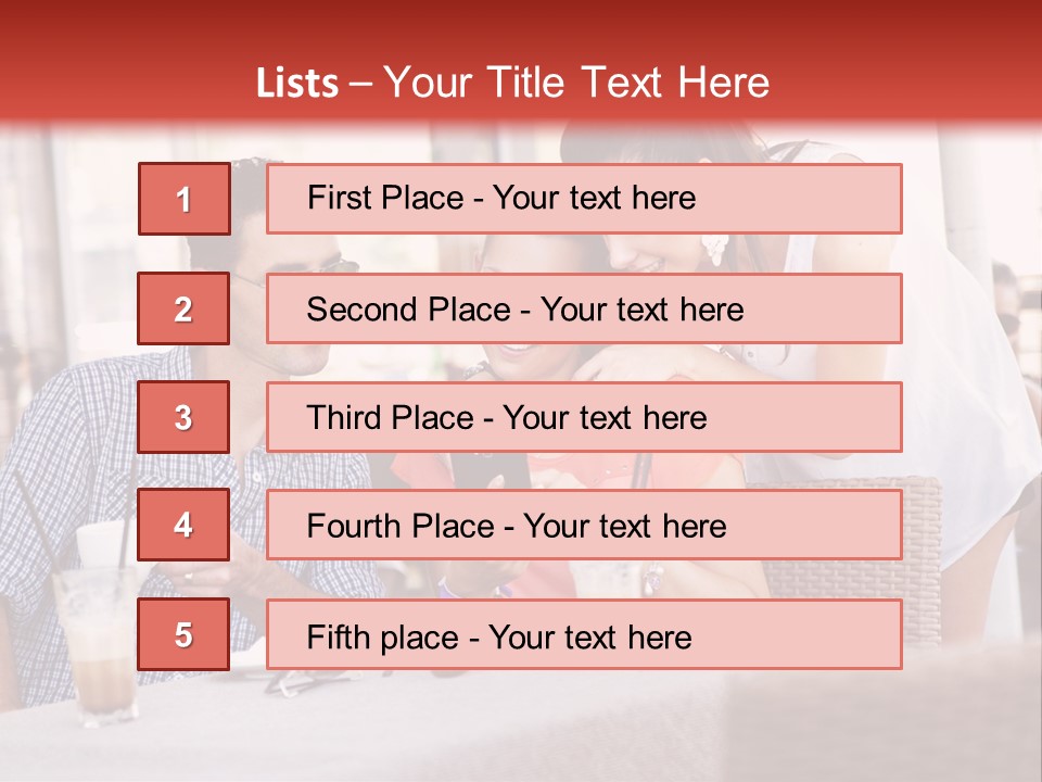 Fun Sunglasses Coffee Bar PowerPoint Template