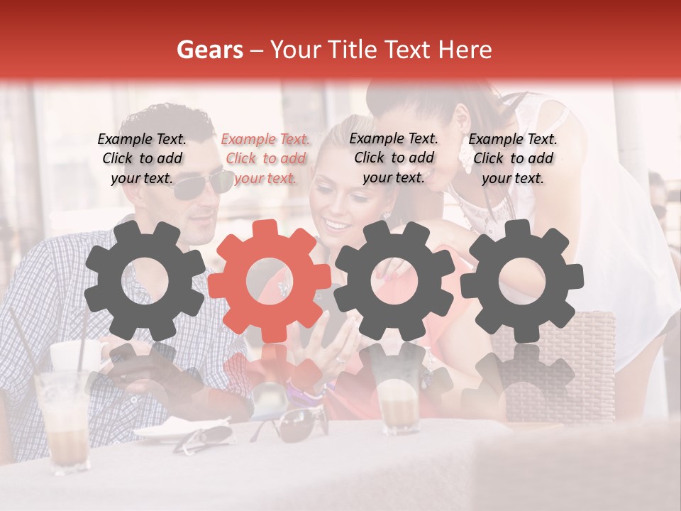 Fun Sunglasses Coffee Bar PowerPoint Template