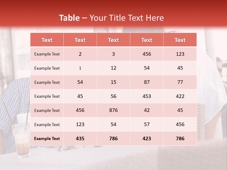 Fun Sunglasses Coffee Bar PowerPoint Template