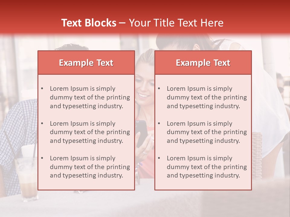 Fun Sunglasses Coffee Bar PowerPoint Template
