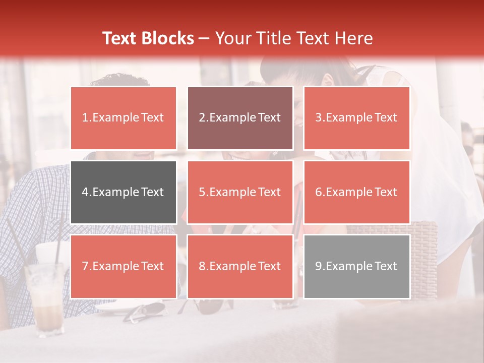 Fun Sunglasses Coffee Bar PowerPoint Template