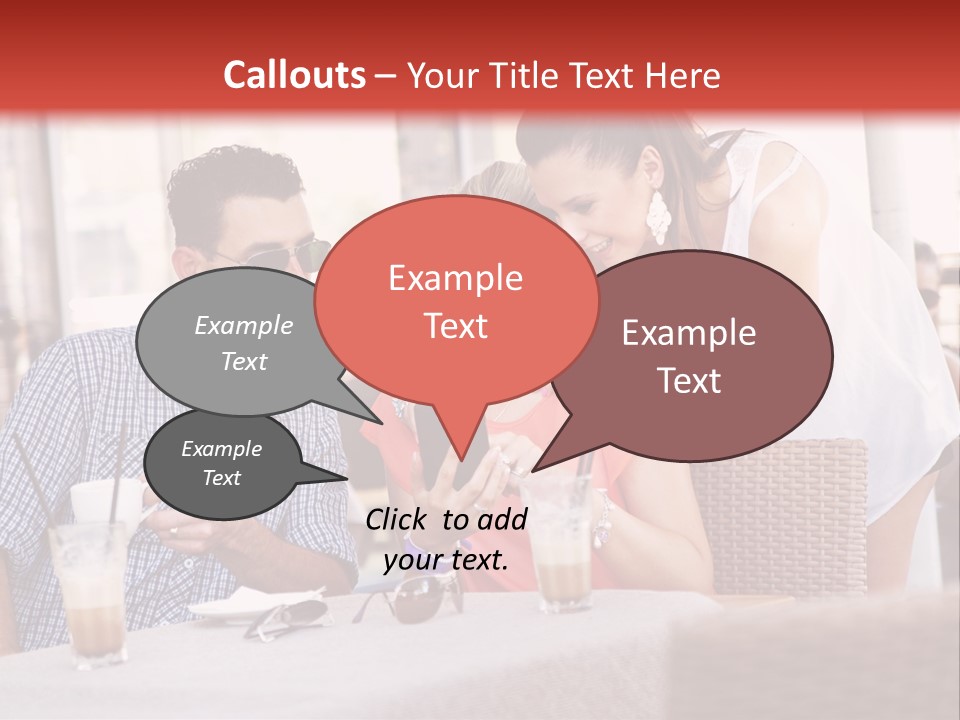 Fun Sunglasses Coffee Bar PowerPoint Template