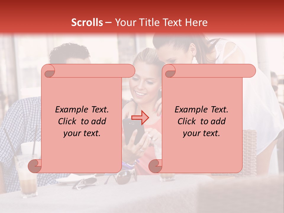 Fun Sunglasses Coffee Bar PowerPoint Template