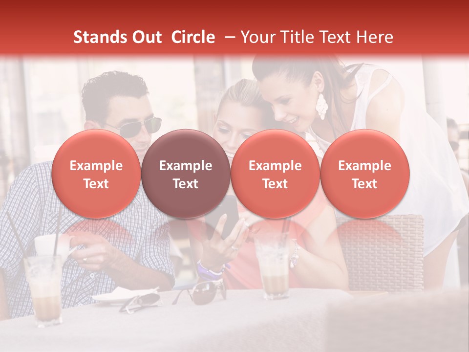 Fun Sunglasses Coffee Bar PowerPoint Template