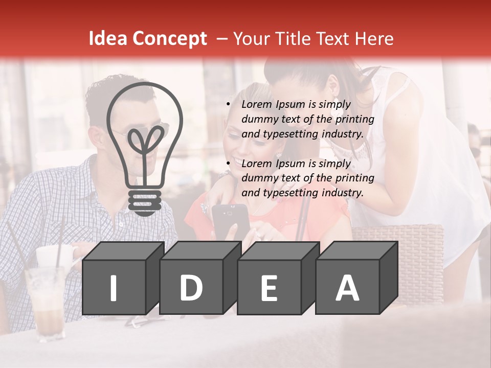 Fun Sunglasses Coffee Bar PowerPoint Template