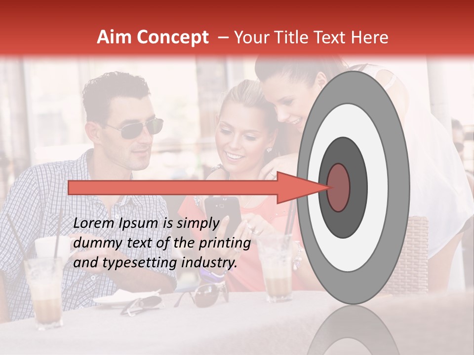 Fun Sunglasses Coffee Bar PowerPoint Template