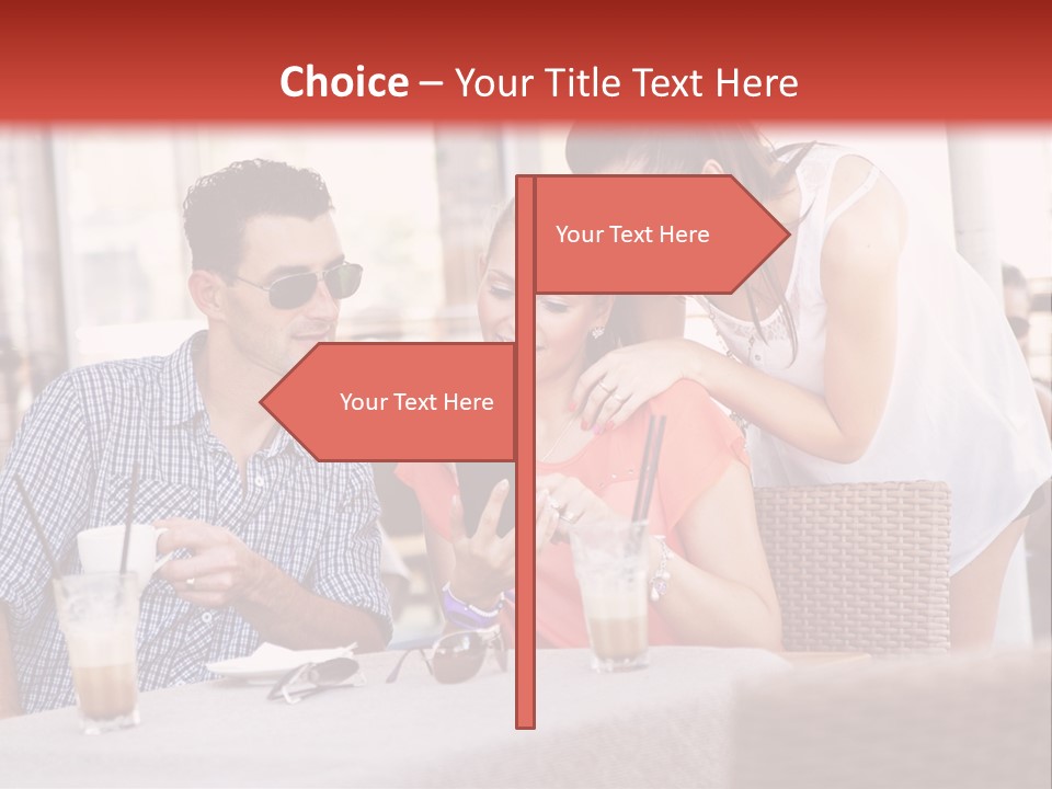 Fun Sunglasses Coffee Bar PowerPoint Template