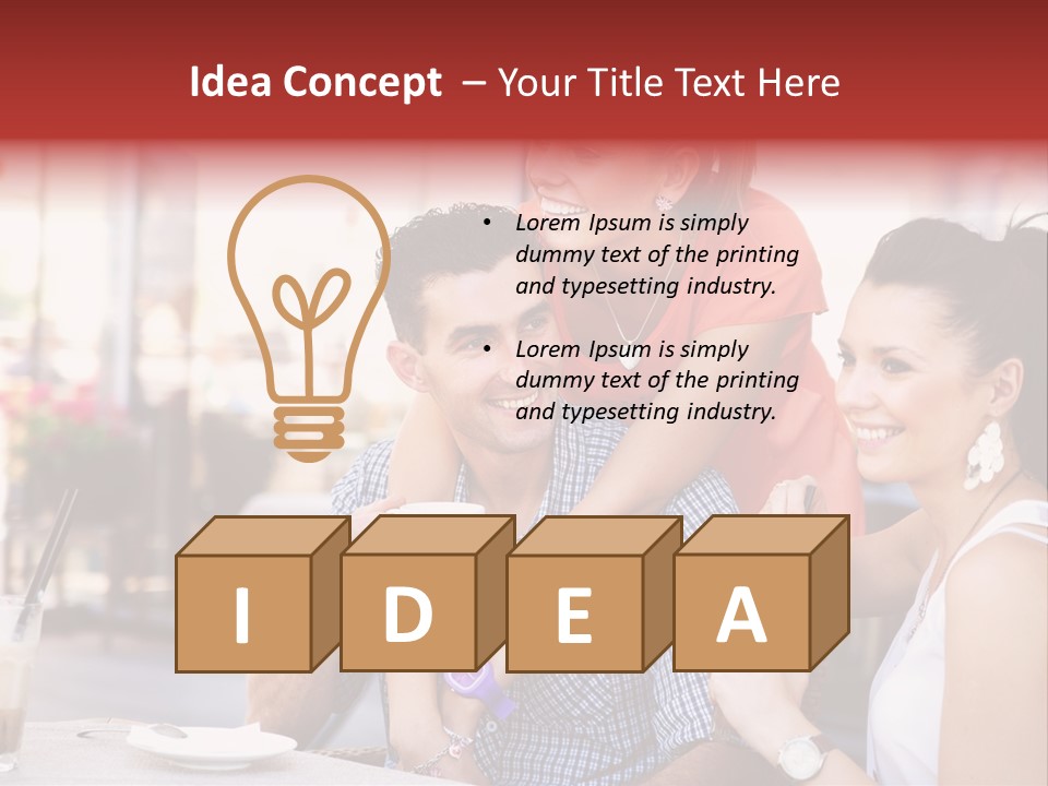Meeting Table Cup PowerPoint Template