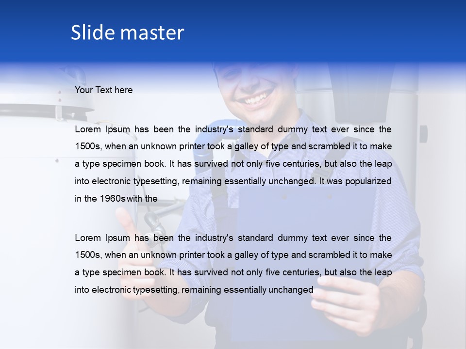 Hand Home Craftsman PowerPoint Template