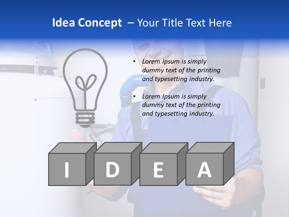 Hand Home Craftsman PowerPoint Template