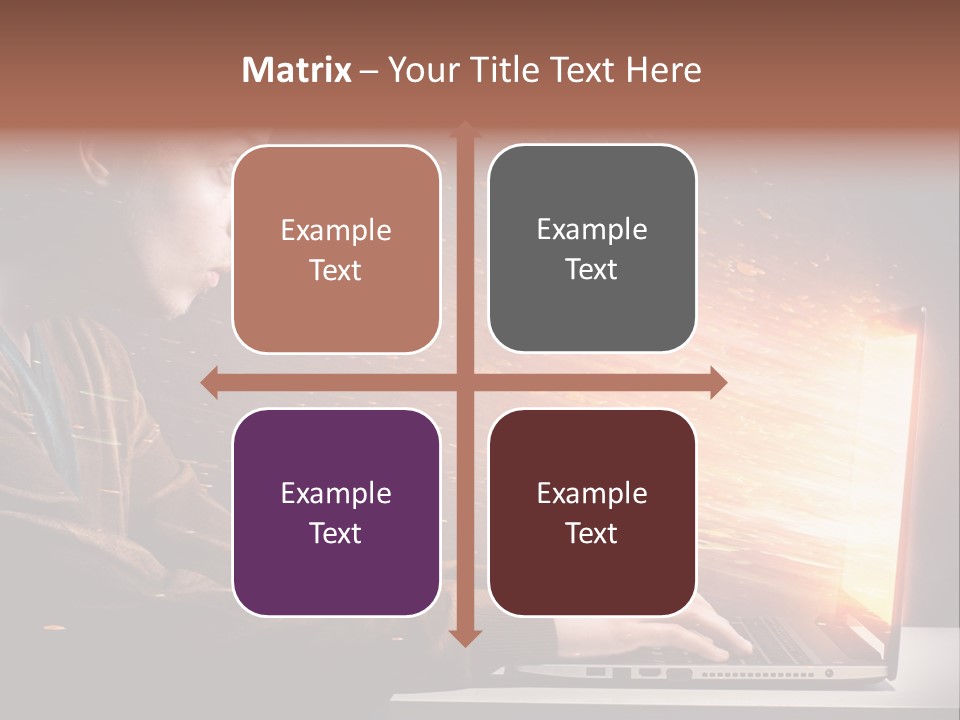 Computer Person Jugendlich PowerPoint Template