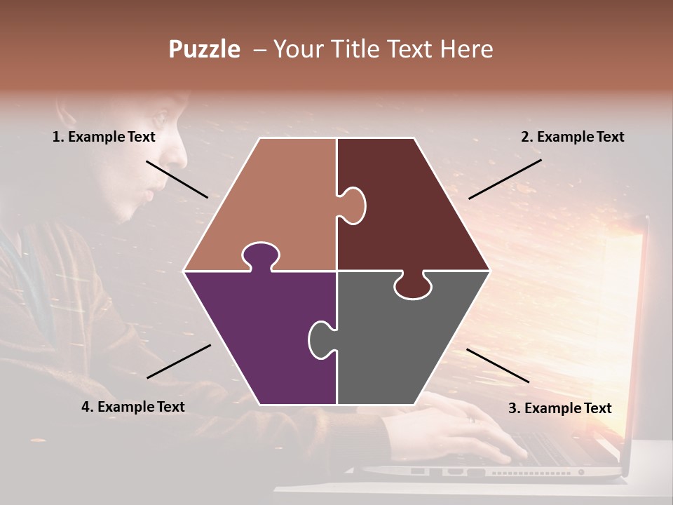 Computer Person Jugendlich PowerPoint Template