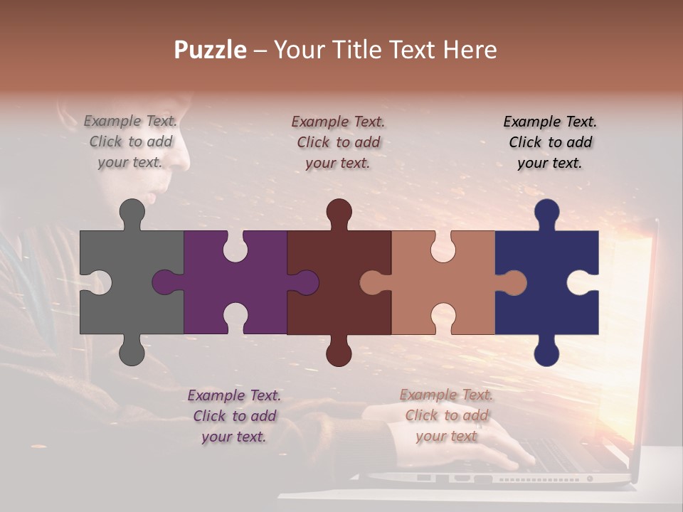 Computer Person Jugendlich PowerPoint Template