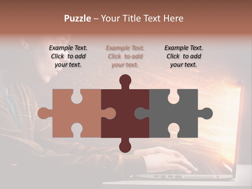 Computer Person Jugendlich PowerPoint Template
