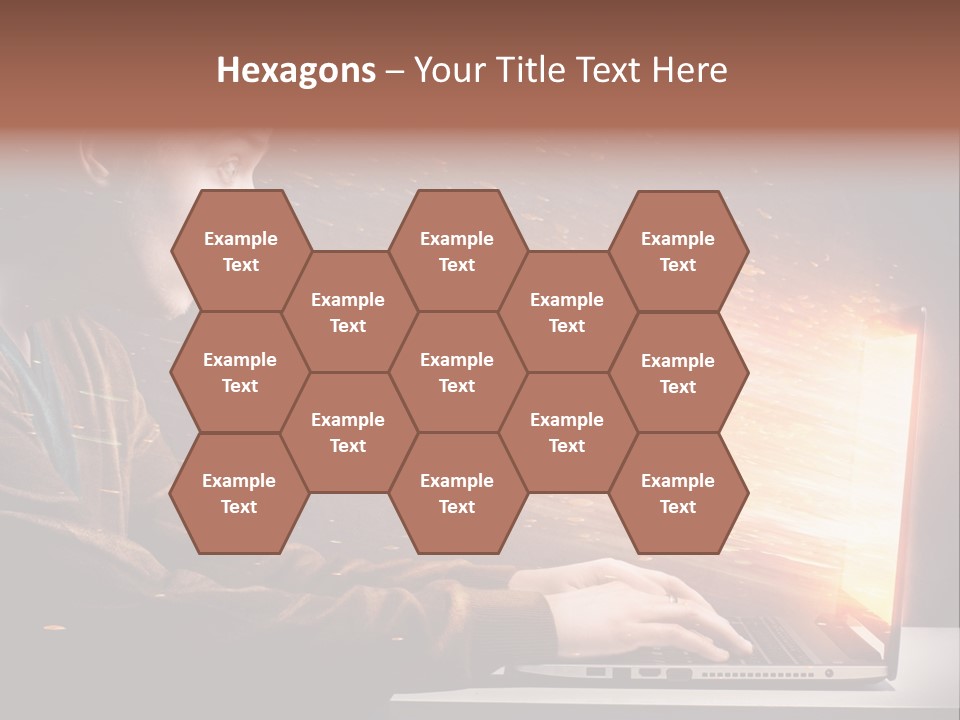 Computer Person Jugendlich PowerPoint Template