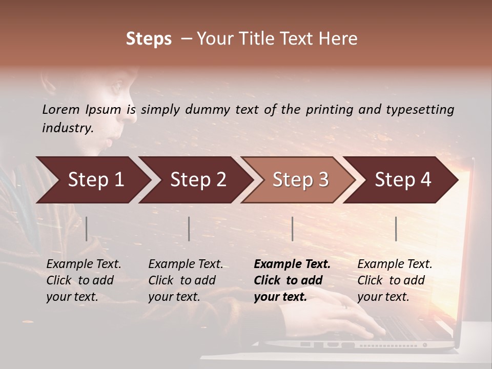 Computer Person Jugendlich PowerPoint Template