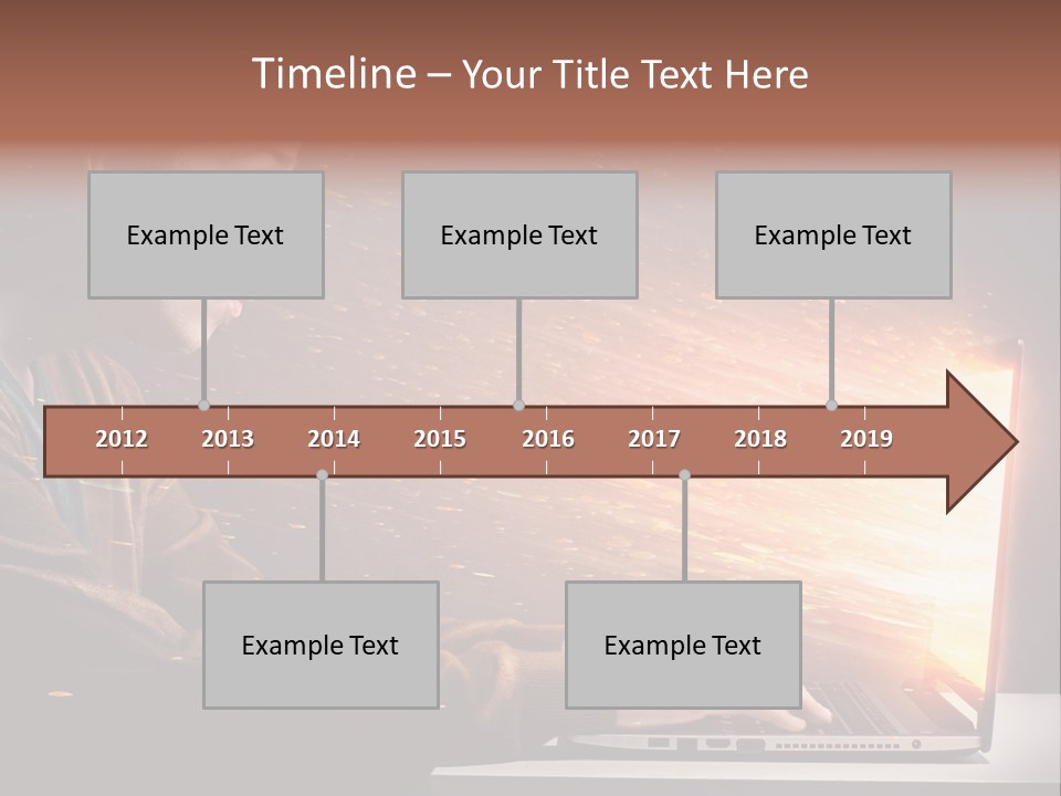 Computer Person Jugendlich PowerPoint Template