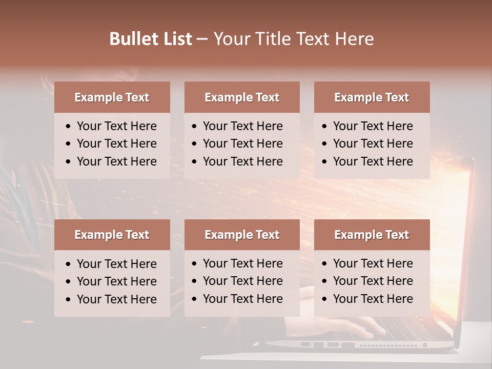 Computer Person Jugendlich PowerPoint Template
