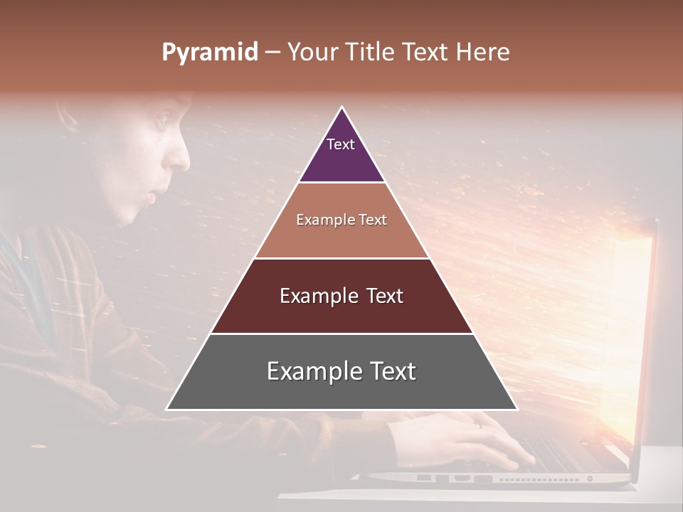 Computer Person Jugendlich PowerPoint Template