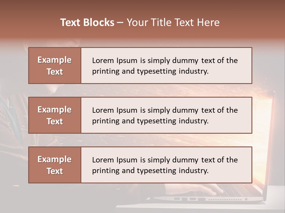 Computer Person Jugendlich PowerPoint Template