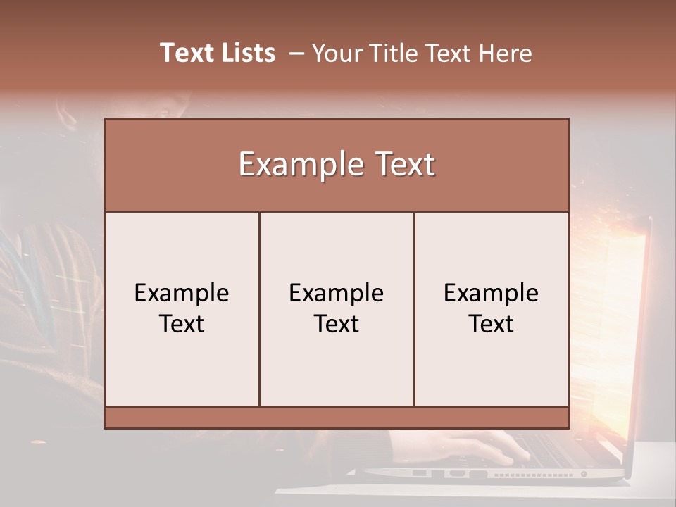 Computer Person Jugendlich PowerPoint Template