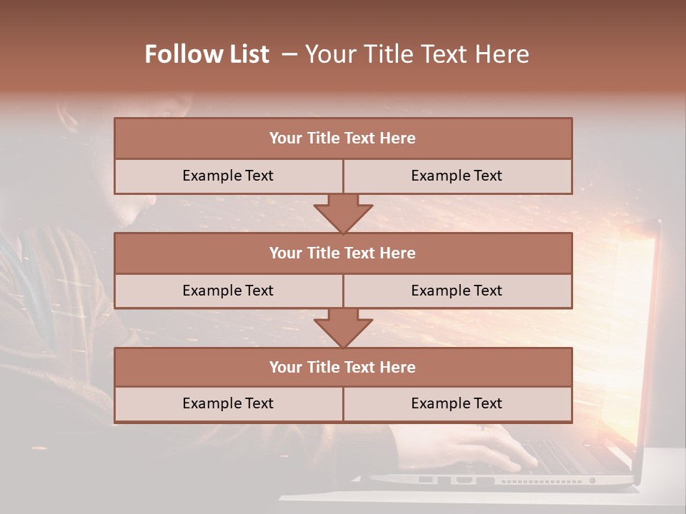 Computer Person Jugendlich PowerPoint Template