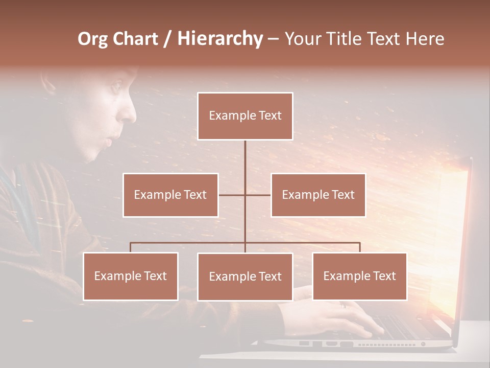 Computer Person Jugendlich PowerPoint Template