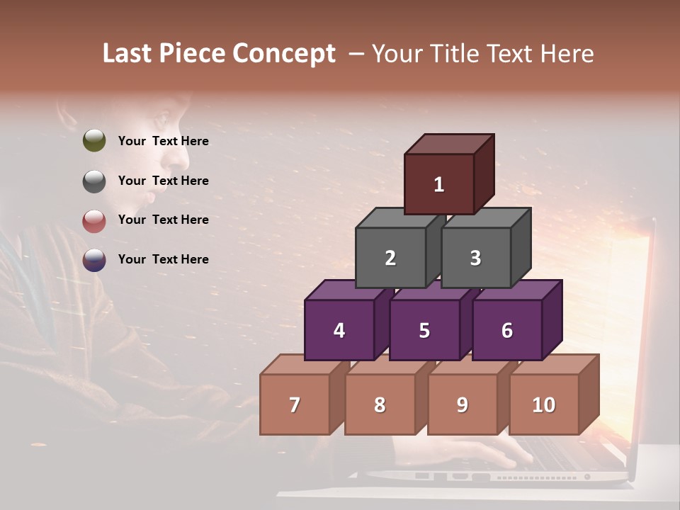 Computer Person Jugendlich PowerPoint Template