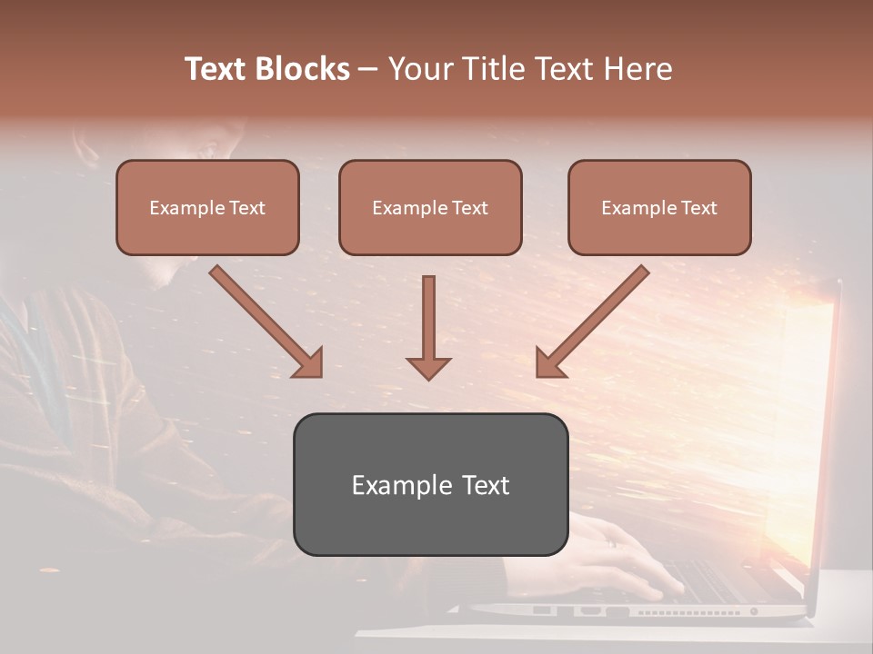 Computer Person Jugendlich PowerPoint Template