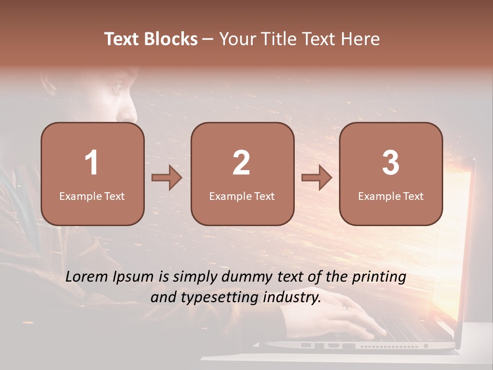 Computer Person Jugendlich PowerPoint Template