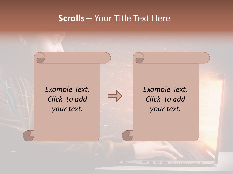 Computer Person Jugendlich PowerPoint Template