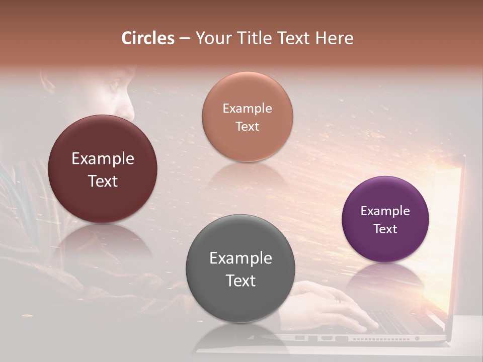 Computer Person Jugendlich PowerPoint Template