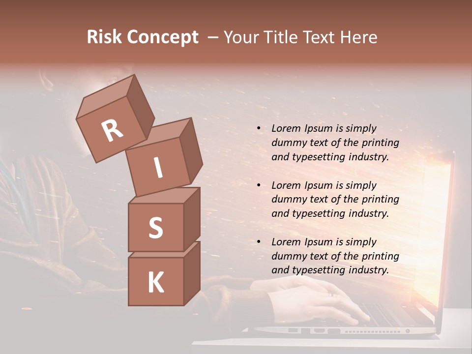 Computer Person Jugendlich PowerPoint Template