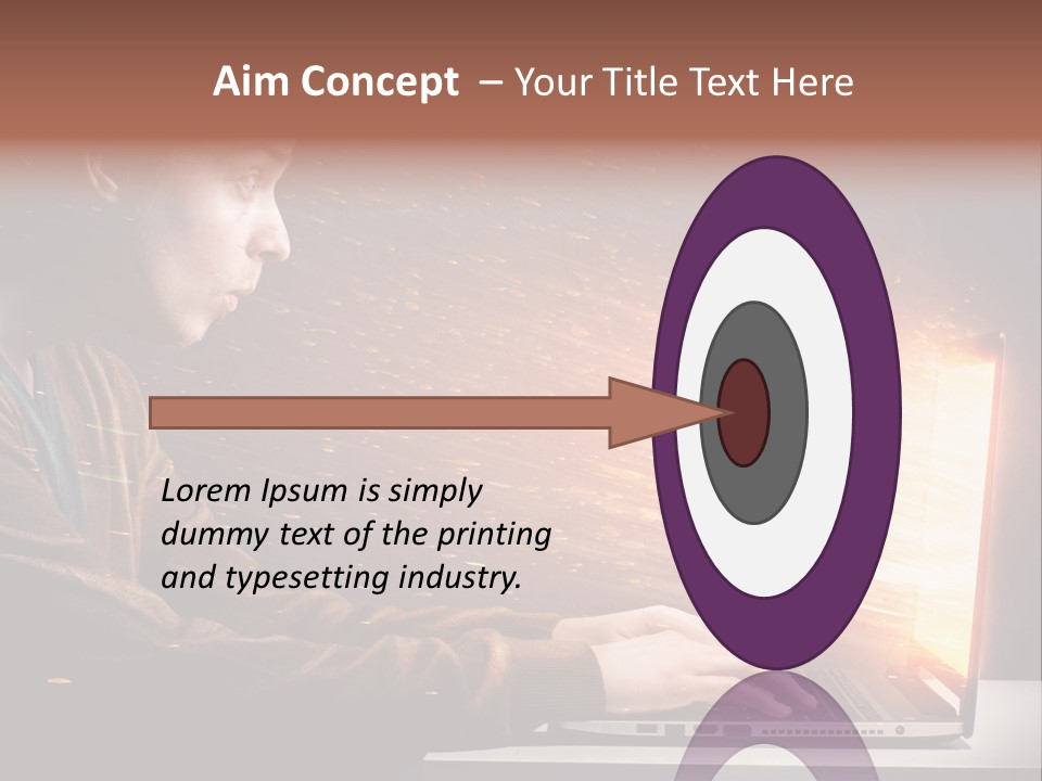 Computer Person Jugendlich PowerPoint Template