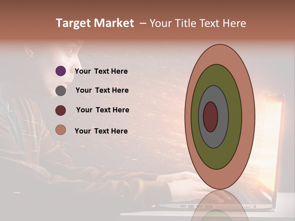 Computer Person Jugendlich PowerPoint Template