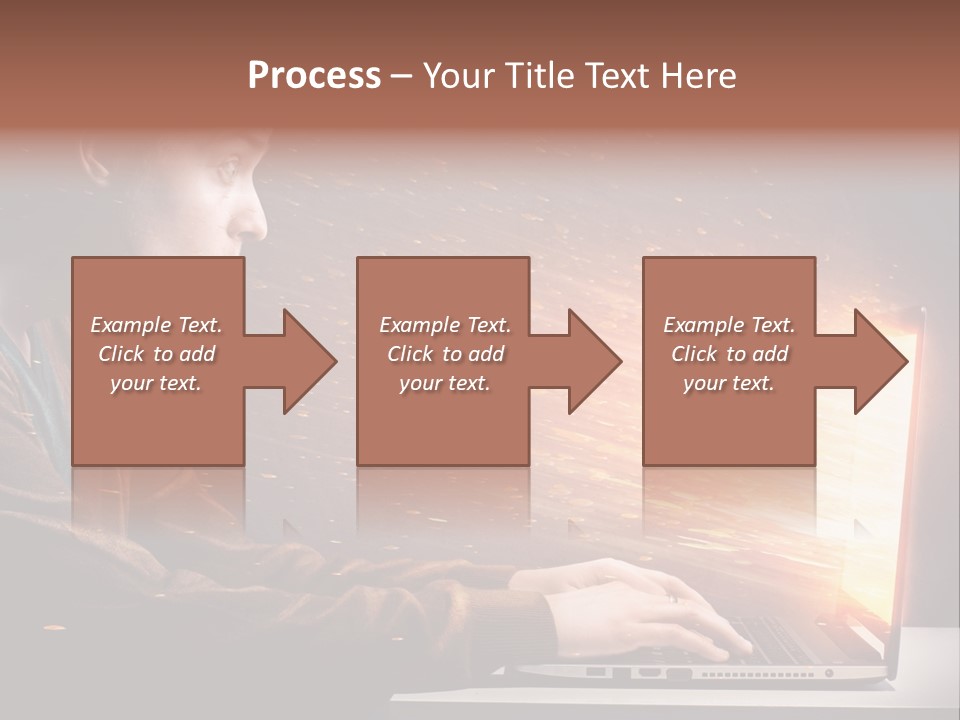 Computer Person Jugendlich PowerPoint Template