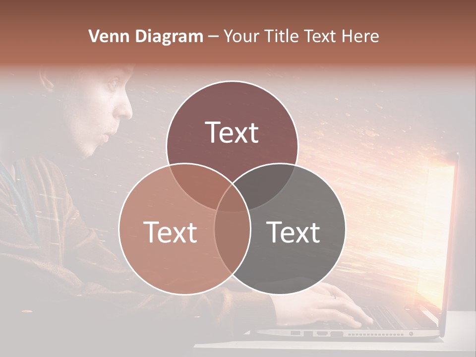 Computer Person Jugendlich PowerPoint Template