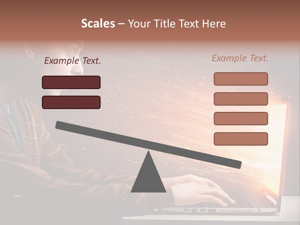 Computer Person Jugendlich PowerPoint Template