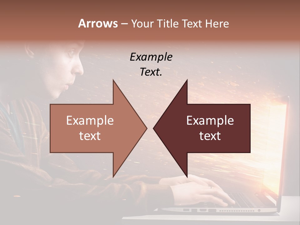 Computer Person Jugendlich PowerPoint Template
