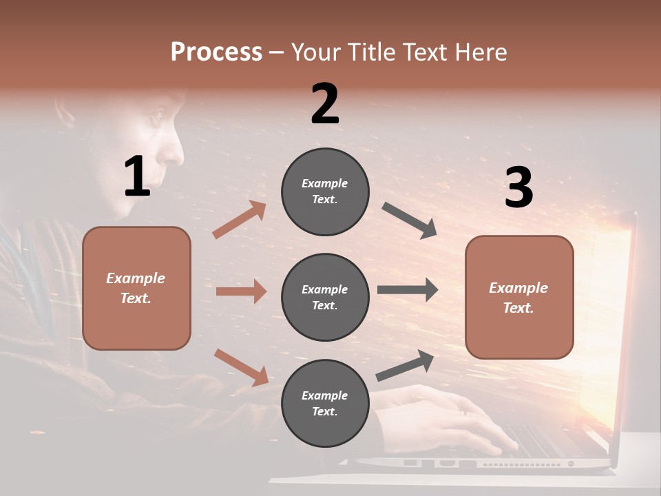 Computer Person Jugendlich PowerPoint Template