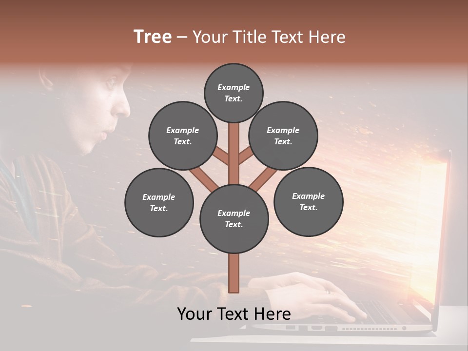 Computer Person Jugendlich PowerPoint Template