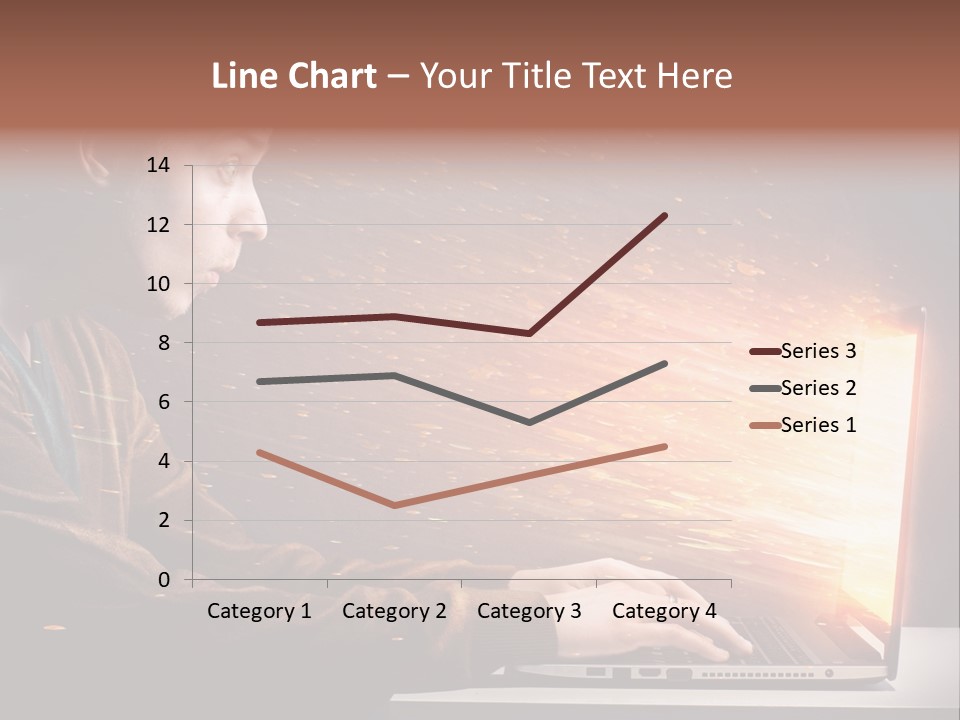 Computer Person Jugendlich PowerPoint Template